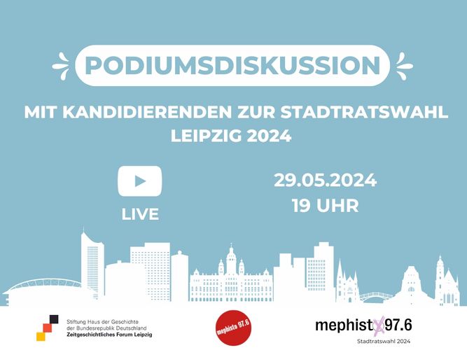 Podiumsdkissusion mit Kandidierenden zur Wahl zum Leipziger Stadtrat 2024